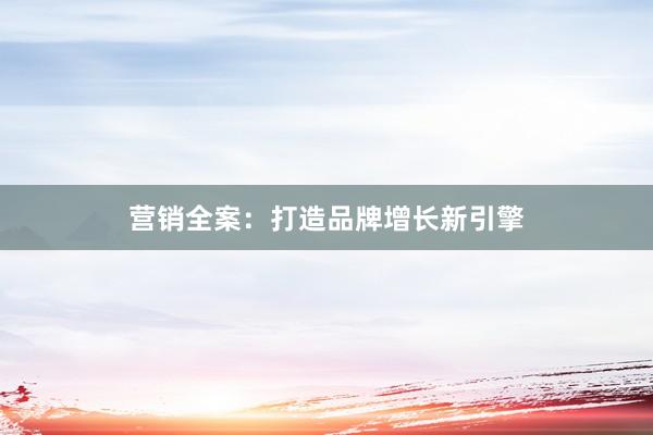 营销全案：打造品牌增长新引擎